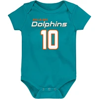 Newborn & Infant Tyreek Hill Aqua Miami Dolphins Mainliner Player Name Number Bodysuit