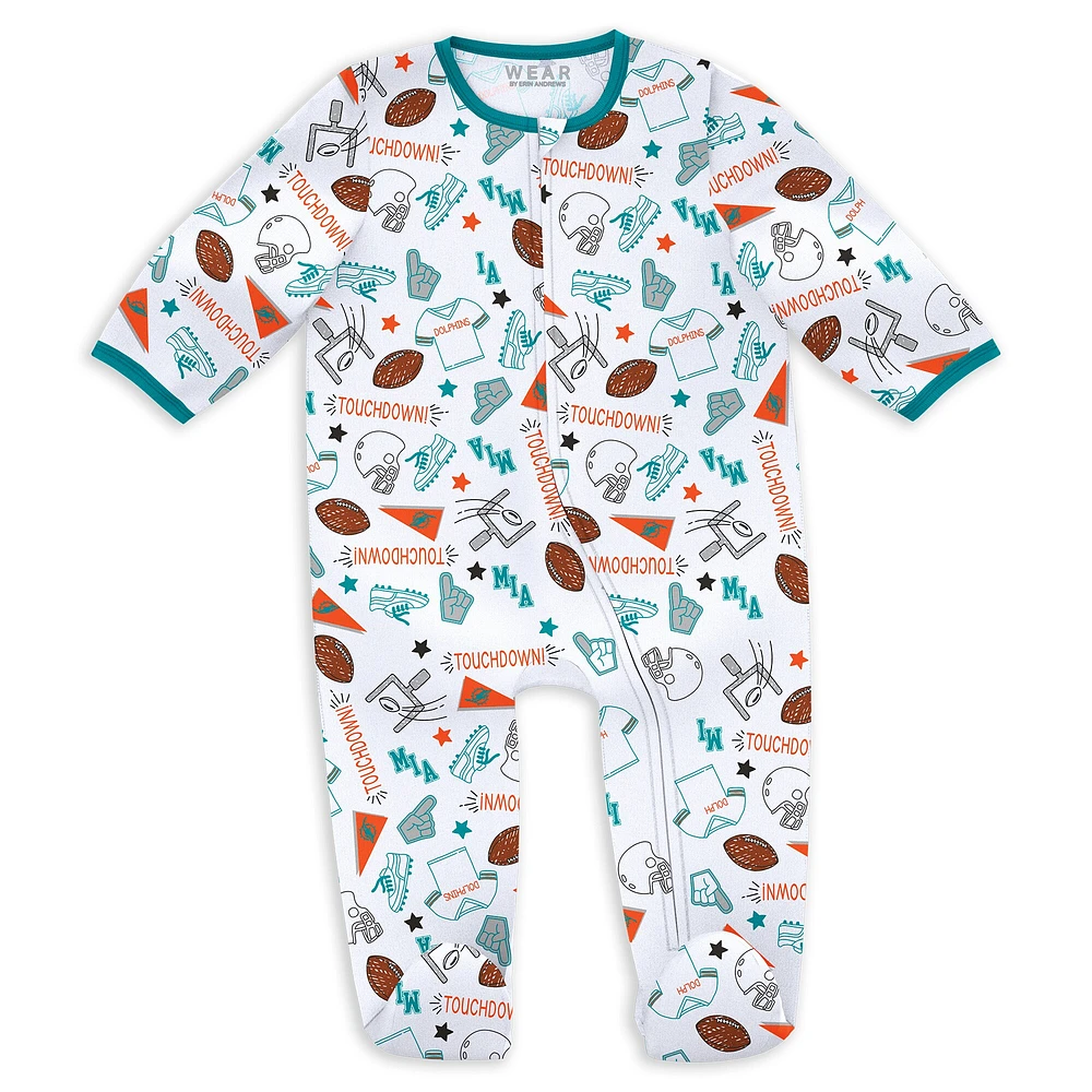 Newborn & Infant WEAR by Erin Andrews Miami Dolphins Sleep Play Set