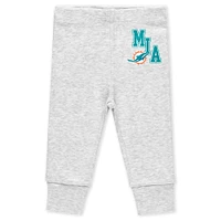 Newborn & Infant WEAR by Erin Andrews Miami Dolphins Three-Piece Turn Me Around Bodysuits Pant Set