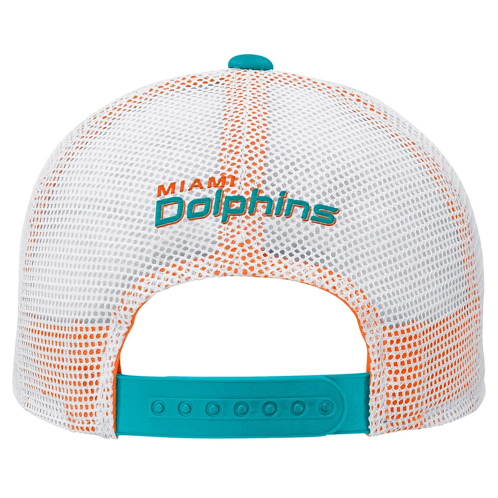 Preschool Aqua Miami Dolphins Core Lockup Trucker Adjustable hat