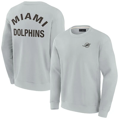 Sweat-shirt unisexe Fanatics gris ultra doux des Miami Dolphins Elements