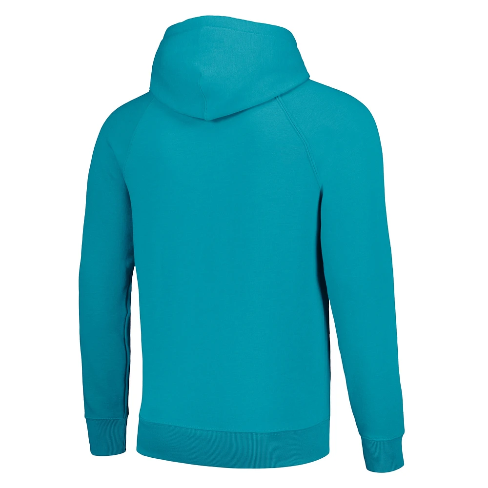 Unisex Homage  Aqua Miami Dolphins Hyperlocal Raglan Pullover Hoodie