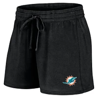 Pack combiné t-shirt et short Fanatics noirs pour femmes des Dolphins de Miami