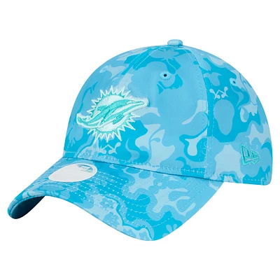 Casquette ajustable Trippy 9TWENTY pour femme New Era Aqua Miami Dolphins