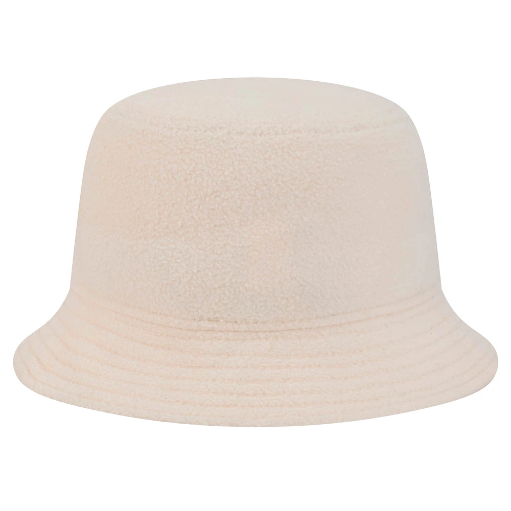Women's New Era Cream Miami Dolphins Cozy Sherpa Bucket Hat
