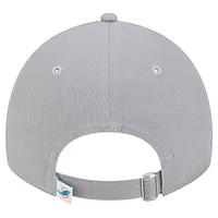 Women's New Era Gray Miami Dolphins Main 9TWENTY Adjustable Hat