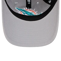 Women's New Era Gray Miami Dolphins Main 9TWENTY Adjustable Hat