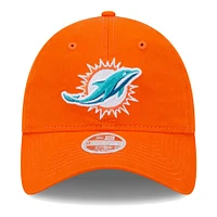 Women's New Era Orange Miami Dolphins Main Core Classic 2.0 9TWENTY Adjustable Hat