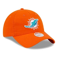 Women's New Era Orange Miami Dolphins Main Core Classic 2.0 9TWENTY Adjustable Hat