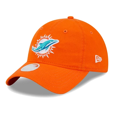 Women's New Era Orange Miami Dolphins Main Core Classic 2.0 9TWENTY Adjustable Hat