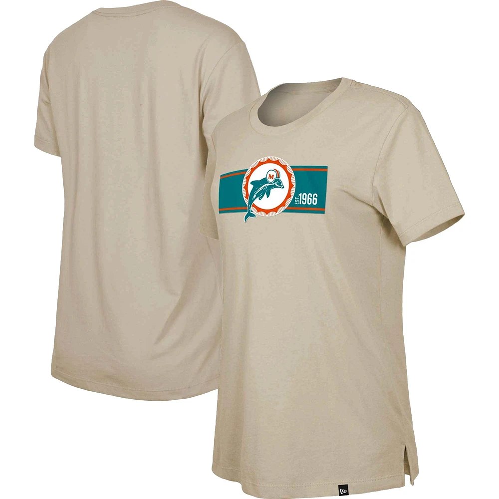 T-shirt historique du troisième essai des Dolphins de Miami New Era pour femmes