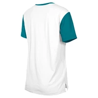Women's New Era White/Aqua Miami Dolphins 3rd Down T-Shirt