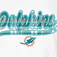 Women's New Era White/Aqua Miami Dolphins 3rd Down T-Shirt
