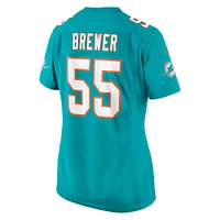 Women's Nike Aaron Brewer  Aqua Miami Dolphins Game Jersey