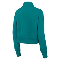 Women's Nike Aqua Miami Dolphins Rewind Phoenix Half-Zip Sweatshirt