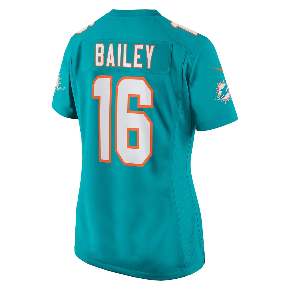 Women's Nike Jake Bailey Aqua Miami Dolphins Game Player Jersey