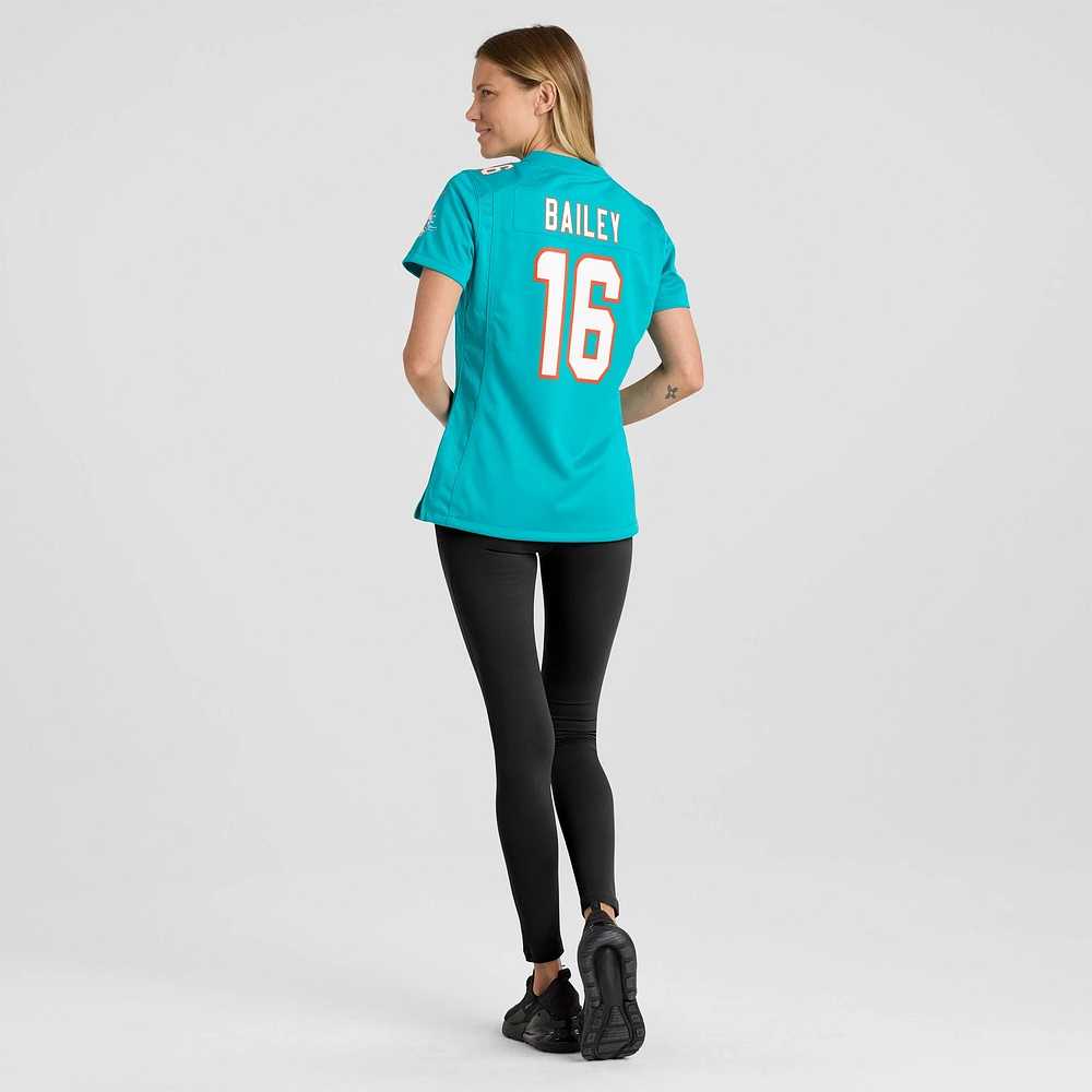 Women's Nike Jake Bailey Aqua Miami Dolphins Game Player Jersey