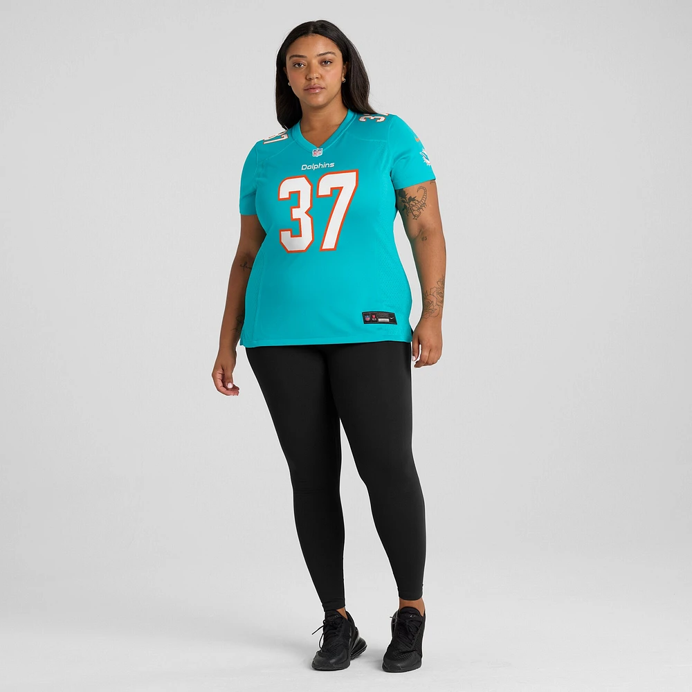 Women's Nike Jake Funk  Aqua Miami Dolphins Game Jersey