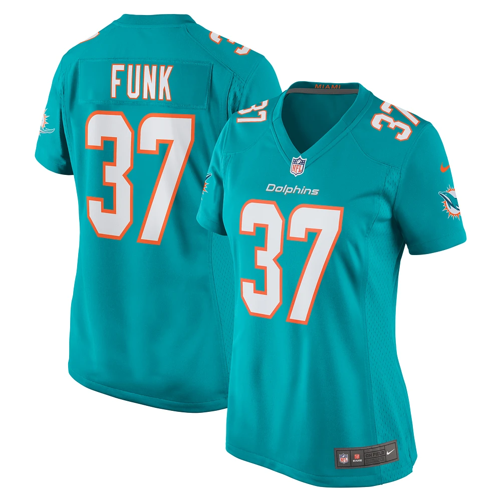 Women's Nike Jake Funk Aqua Miami Dolphins Game Jersey