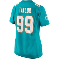 Women's Nike Jason Taylor Aqua Miami Dolphins Game Retired Player Jersey