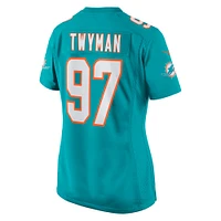 Women's Nike Jaylen Twyman Aqua Miami Dolphins Home Game Player Jersey