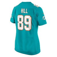 Women's Nike Julian Hill  Aqua Miami Dolphins Game Jersey