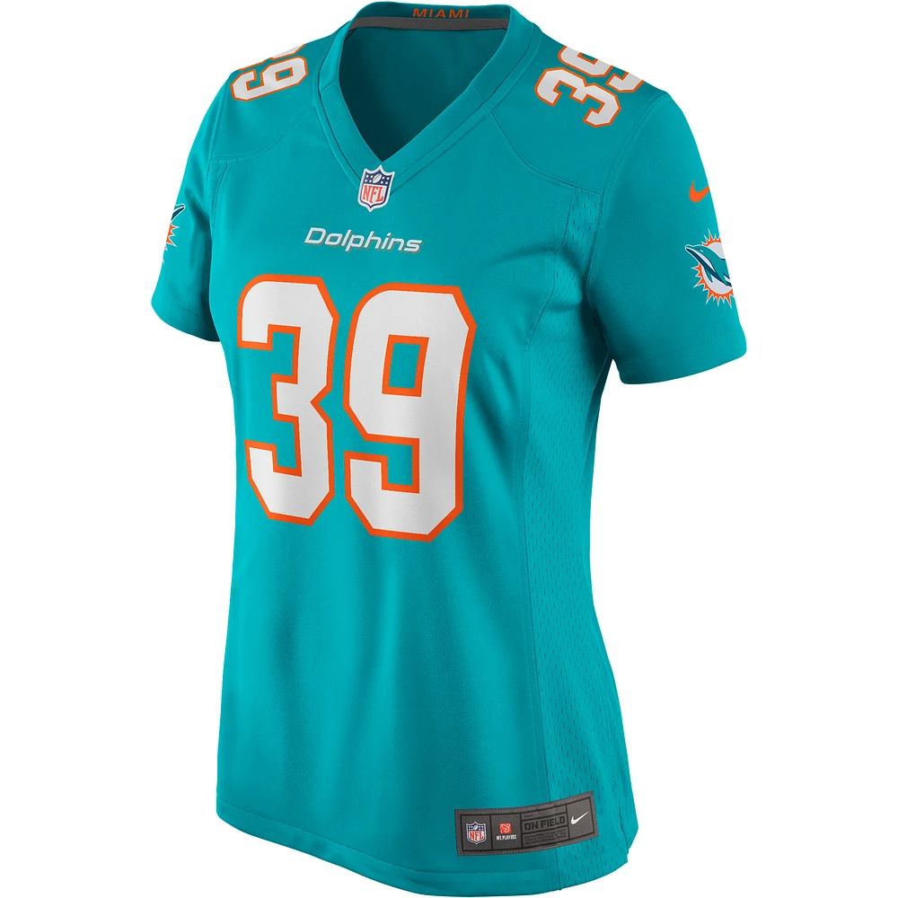 Women's Nike Larry Csonka Aqua Miami Dolphins Game Retired Player Jersey