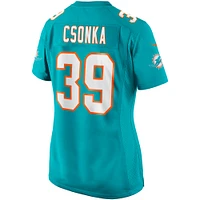 Women's Nike Larry Csonka Aqua Miami Dolphins Game Retired Player Jersey