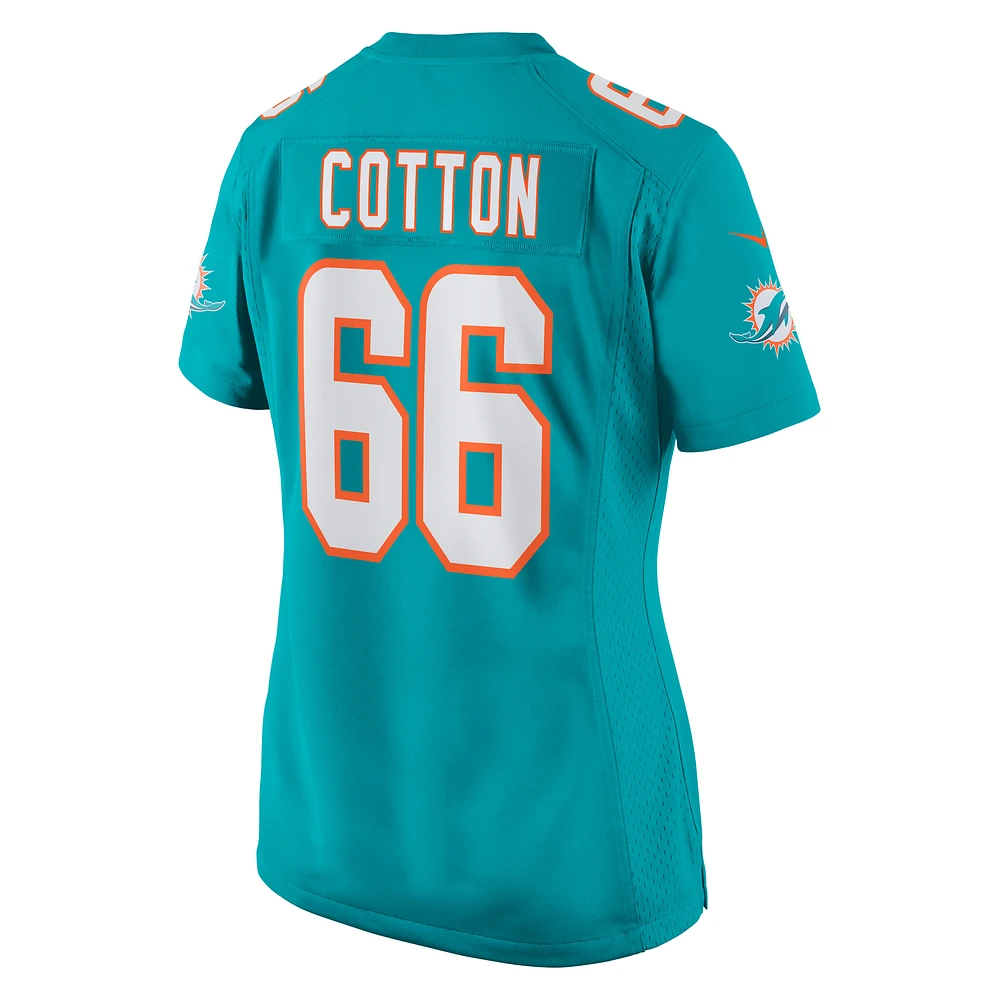 Women's Nike Lester Cotton Sr. Aqua Miami Dolphins Home Game Player Jersey
