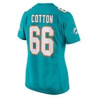 Women's Nike Lester Cotton Sr. Aqua Miami Dolphins Home Game Player Jersey