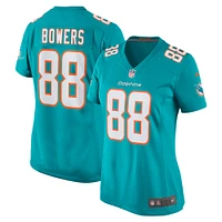 Women's Nike Nick Bowers  Aqua Miami Dolphins Team Game Jersey