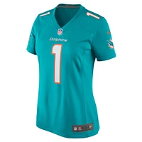 Women's Nike Number 1 Bride Aqua Miami Dolphins Game Jersey