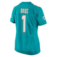 Women's Nike Number 1 Bride Aqua Miami Dolphins Game Jersey