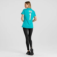 Women's Nike Number 1 Bride Aqua Miami Dolphins Game Jersey