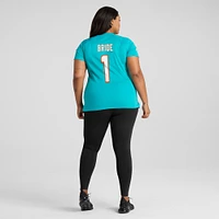 Women's Nike Number 1 Bride Aqua Miami Dolphins Game Jersey