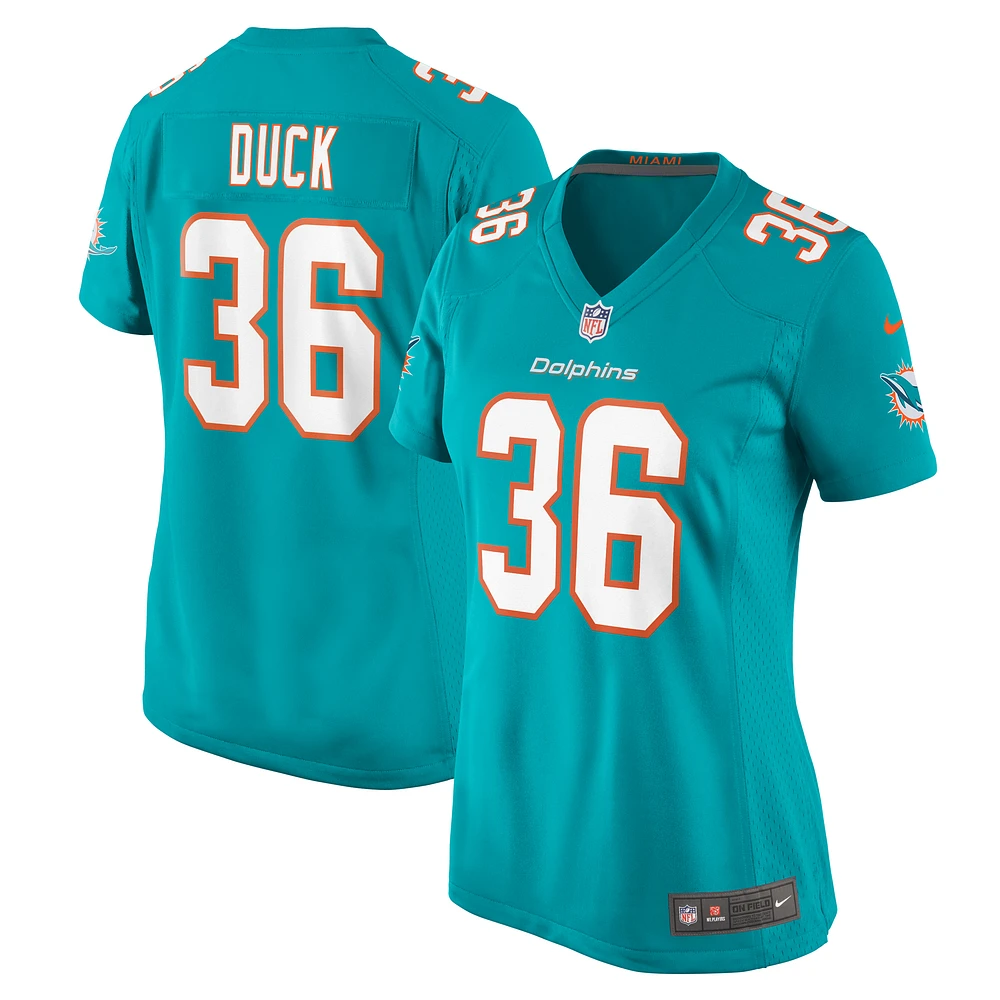 Women's Nike Storm Duck Aqua Miami Dolphins Game Jersey