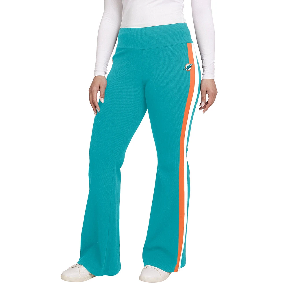 Women's WEAR by Erin Andrews Aqua Miami Dolphins Yoga Pants