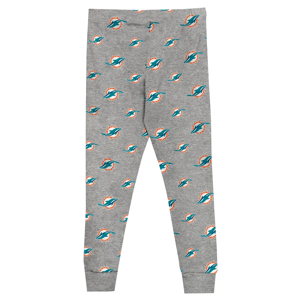 Youth Miami Dolphins Long Sleeve T-Shirt and Pants Sleep Set