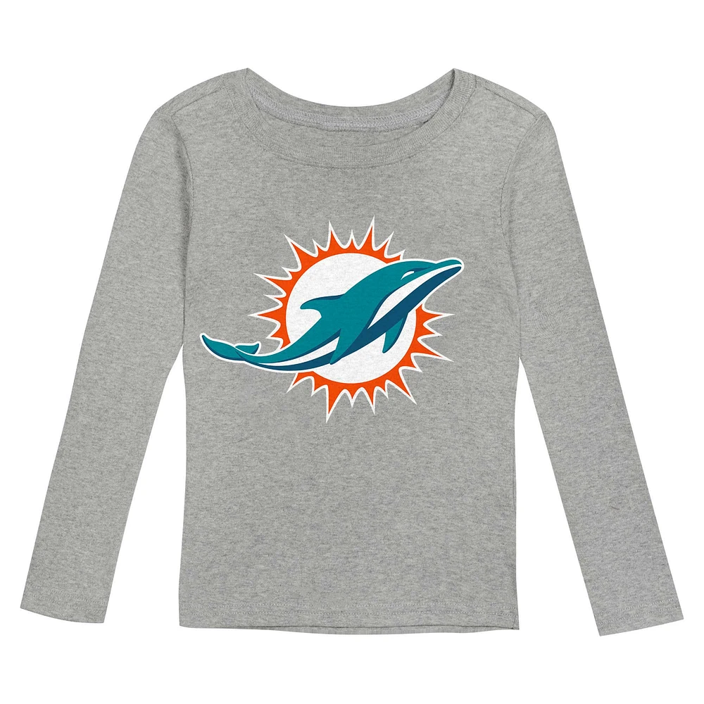 Youth Miami Dolphins Long Sleeve T-Shirt & Pants Sleep Set