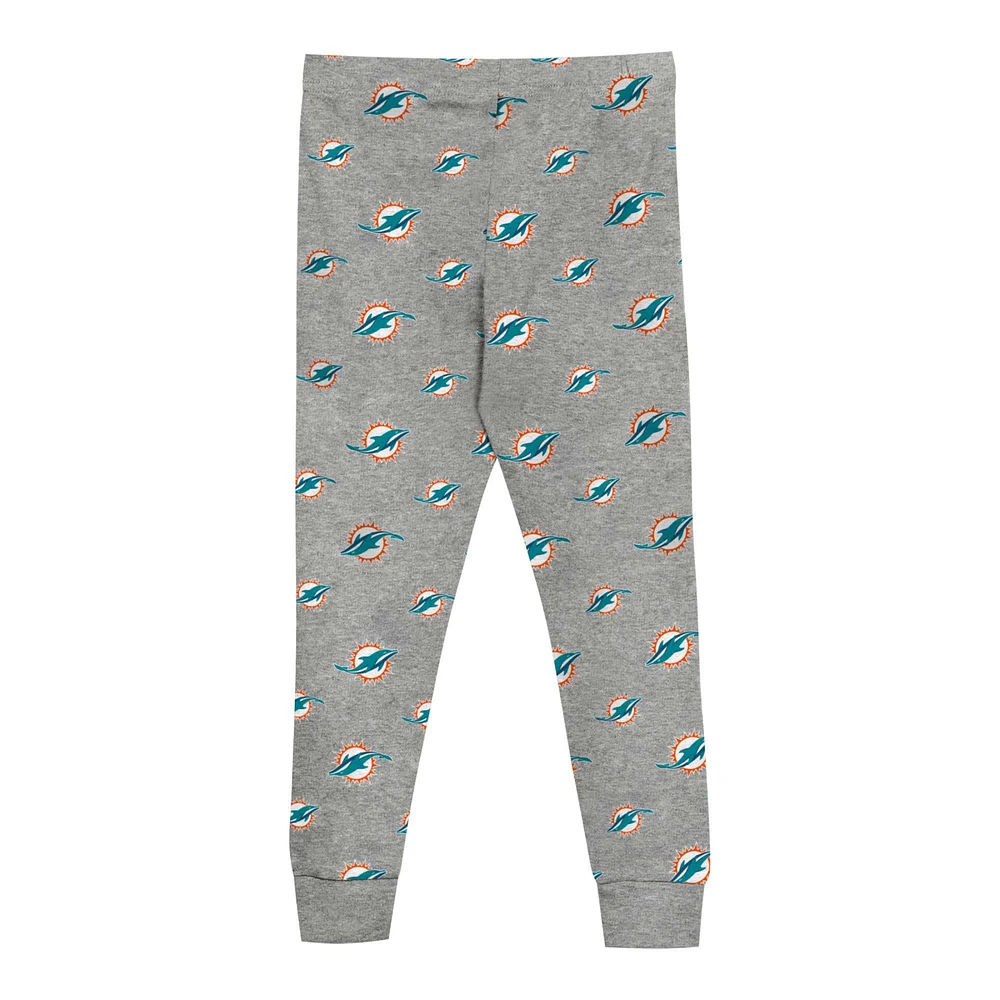 Youth Miami Dolphins Long Sleeve T-Shirt & Pants Sleep Set