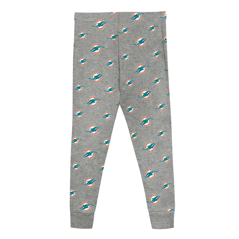 Youth Miami Dolphins Long Sleeve T-Shirt & Pants Sleep Set