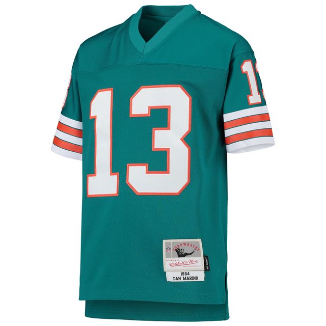 Maillot de joueur retraité Mitchell & Ness Dan Marino Aqua Miami Dolphins 1984 Legacy pour jeunes