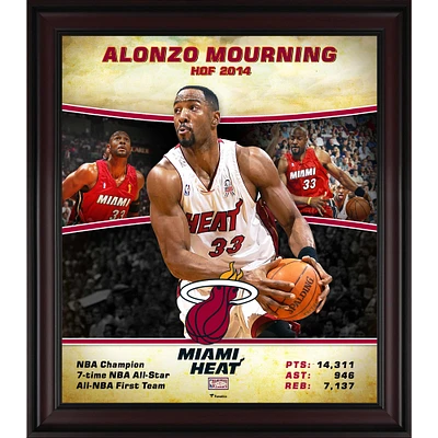 Alonzo Mourning Miami Heat Framed 15" x 17" Hardwood Classics Player Collage