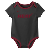 Infant Nike Miami Heat Three-Pack Bodysuit Set