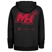 Men's '47 Black Miami Heat 2024/25 City Edition Double Crossover Foundation Pullover Hoodie