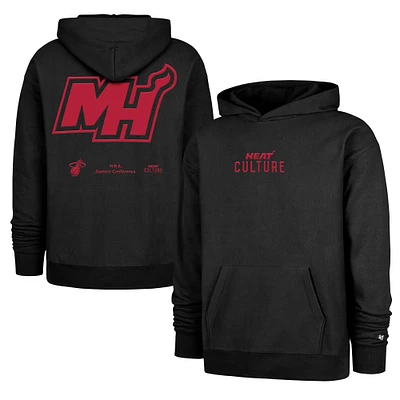 Sweat à capuche double crossover Foundation '47 noir Miami Heat 2024/25 City Edition pour homme