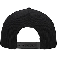 Men's '47  Black Miami Heat Double Header Sidepatch Cord Hitch Adjustable Hat