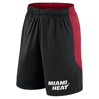 Men's Black/Red Miami Heat Launch Performance Shorts
