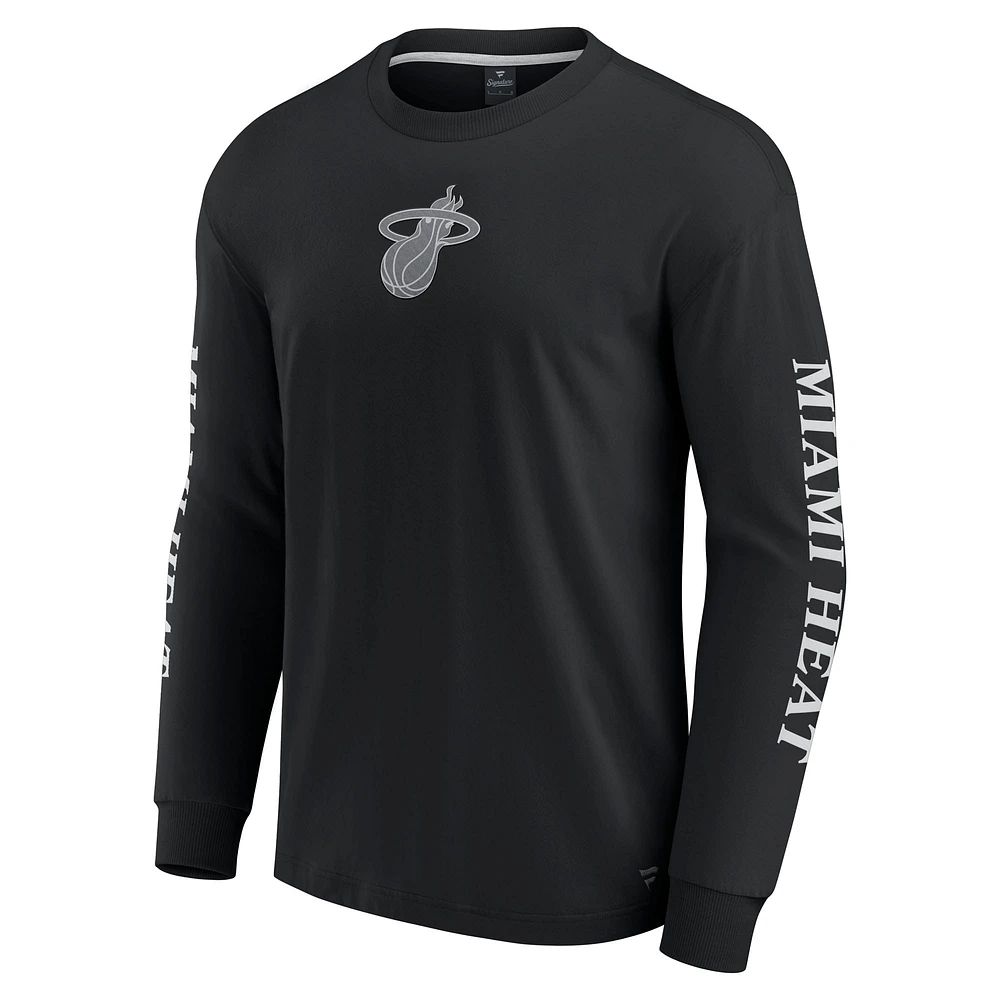 Men's Fanatics Black Miami Heat Elements Strive Long Sleeve T-Shirt