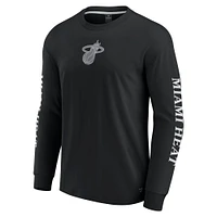 Men's Fanatics Black Miami Heat Elements Strive Long Sleeve T-Shirt